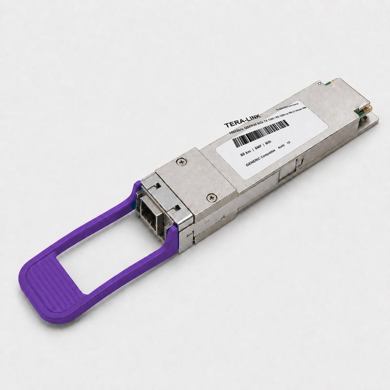 Tera-Link 100G QSFP28 BiDi TX 1304 / RX 1280 nm 80 km