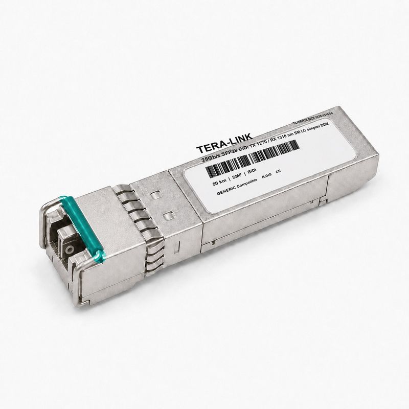 Tera-Link 25G SFP28 BiDi TX 1270 / RX 1310 nm 50 km