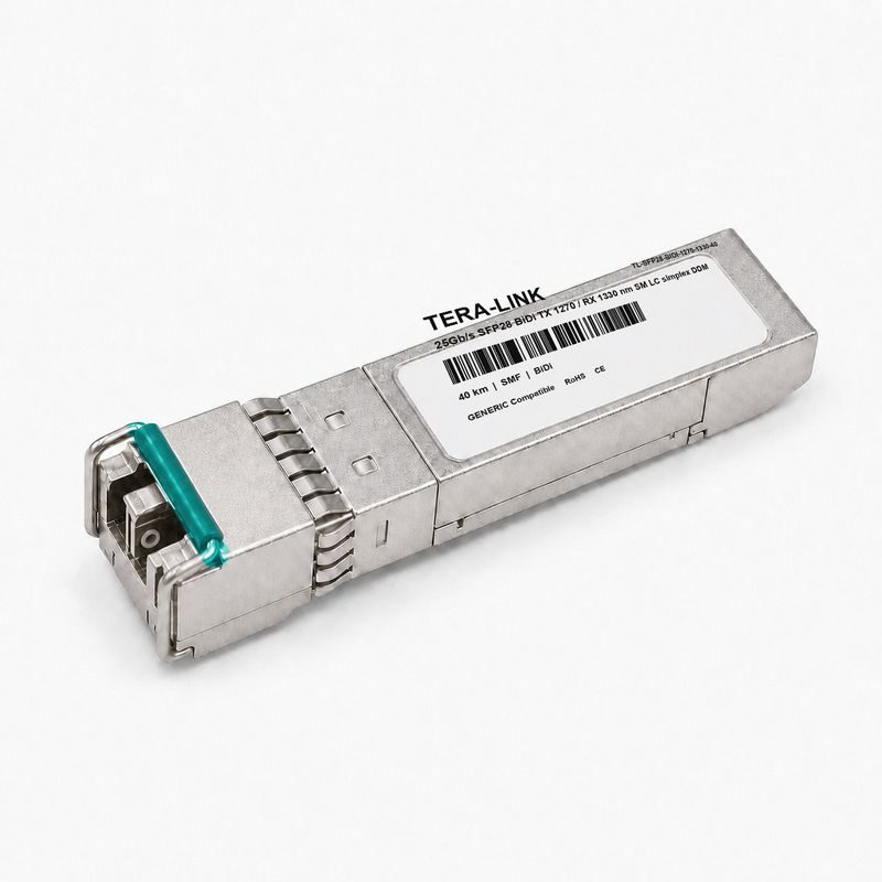 Tera-Link 25G SFP28 BiDi TX 1270 / RX 1330 nm 40 km