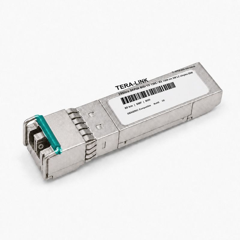 Tera-Link 25G SFP28 BiDi TX 1295 / RX 1309 nm 80 km