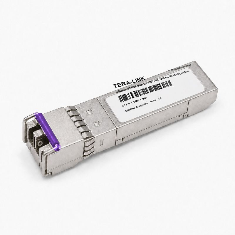 Tera-Link 25G SFP28 BiDi TX 1330 / RX 1270 nm 40 km